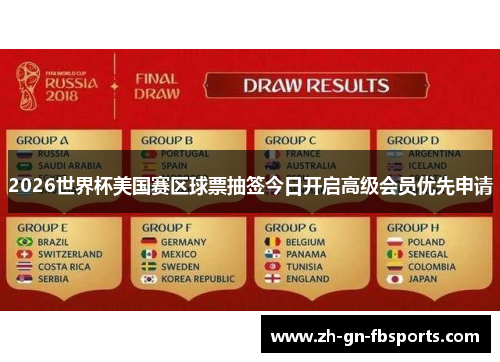 2026世界杯美国赛区球票抽签今日开启高级会员优先申请